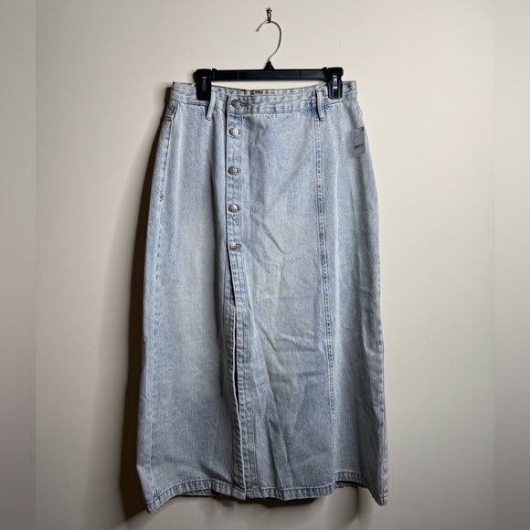 Free People x Ksubi denim asymmetrical denim skirt - Picture 4 of 15